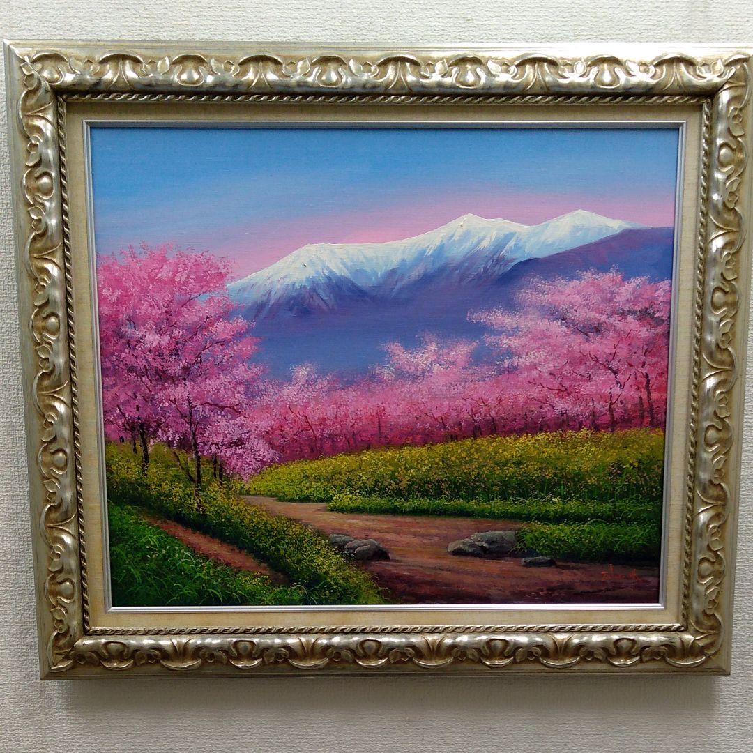 肉質油絵 横 F12号 桜の並木