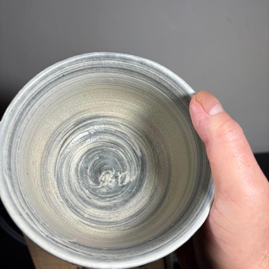 真作　人間国宝　藤原雄　韓国三島茶碗　希少作品