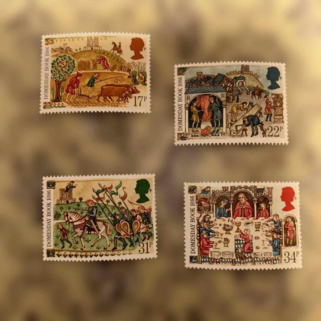 イギリス 1986年土地調査書900年4種完未使用美品ヒンジ跡なし。 - メルカリ