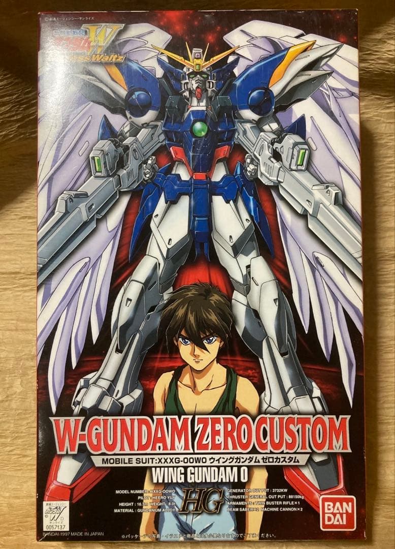 ウイングガンダム ゼロカスタム【HG・1/100】組み立て途中のジャンク品