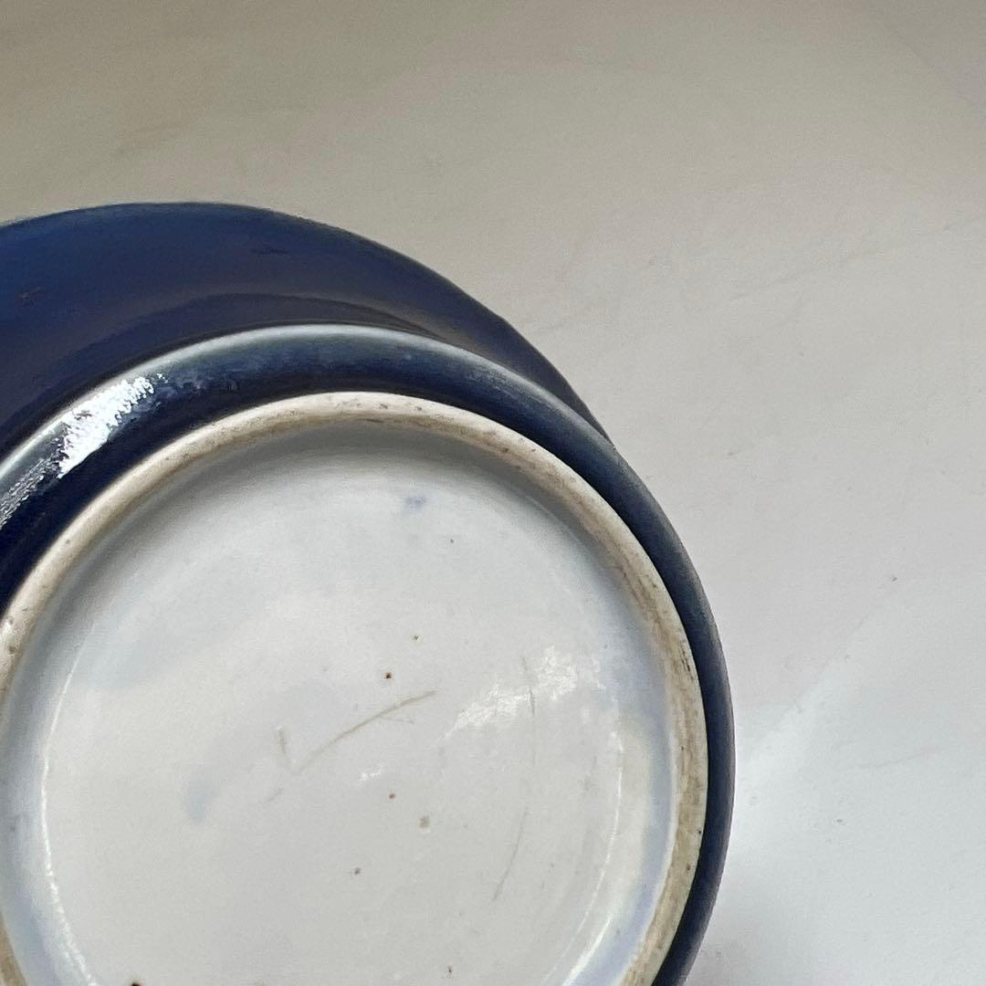 古伊万里 瑠璃金彩 向付5客 直径11.5㎝木箱付タルチ 東な8-0121☆2F