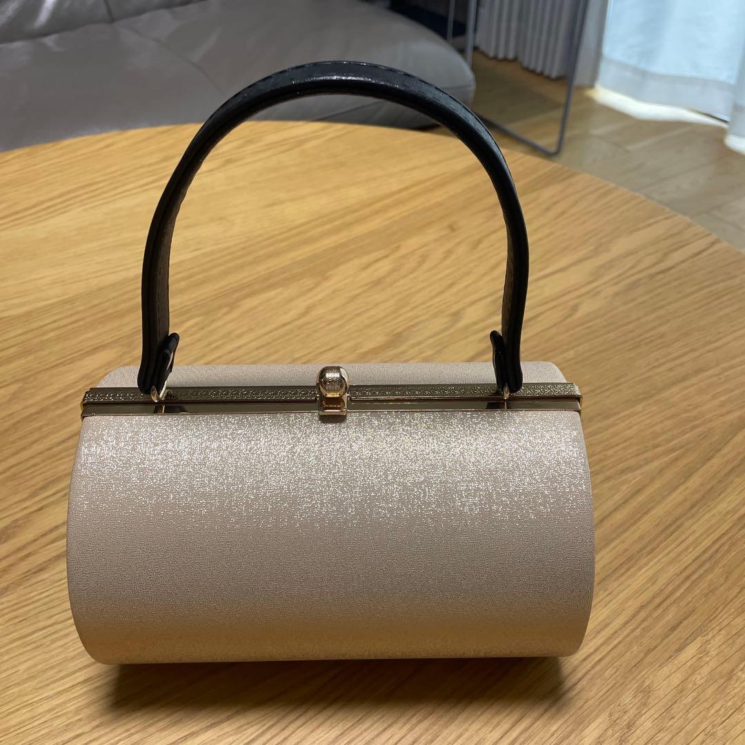 新品未使用　草履バッグセット　厚底　3枚芯 黒ゴールド　フリーサイズ　振袖