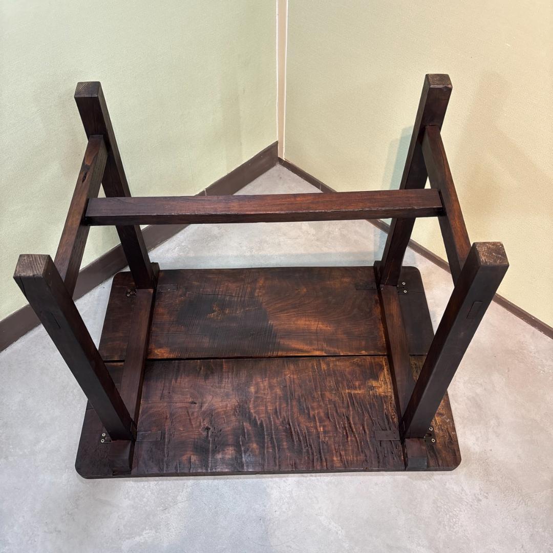 古家具】無垢材 ヴィンテージテーブル 昭和レトロ アンティーク作業台