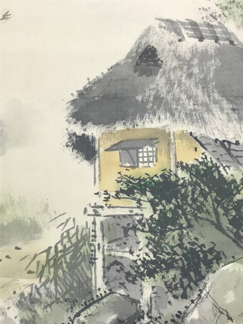 【真作】今井景樹/田舎ホトトギス図/山水図/横物/掛軸/名家伝来/AC-184