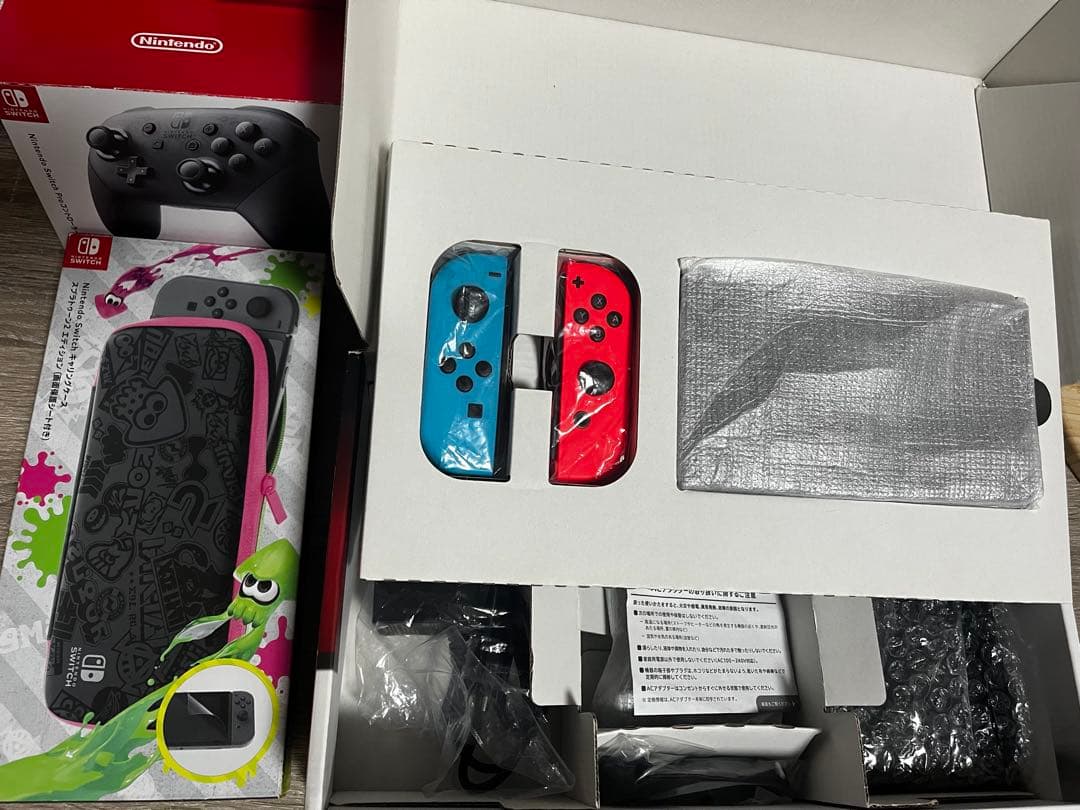 Nintendo Switch 本体+付属品(プロコン,ケース) 箱あり