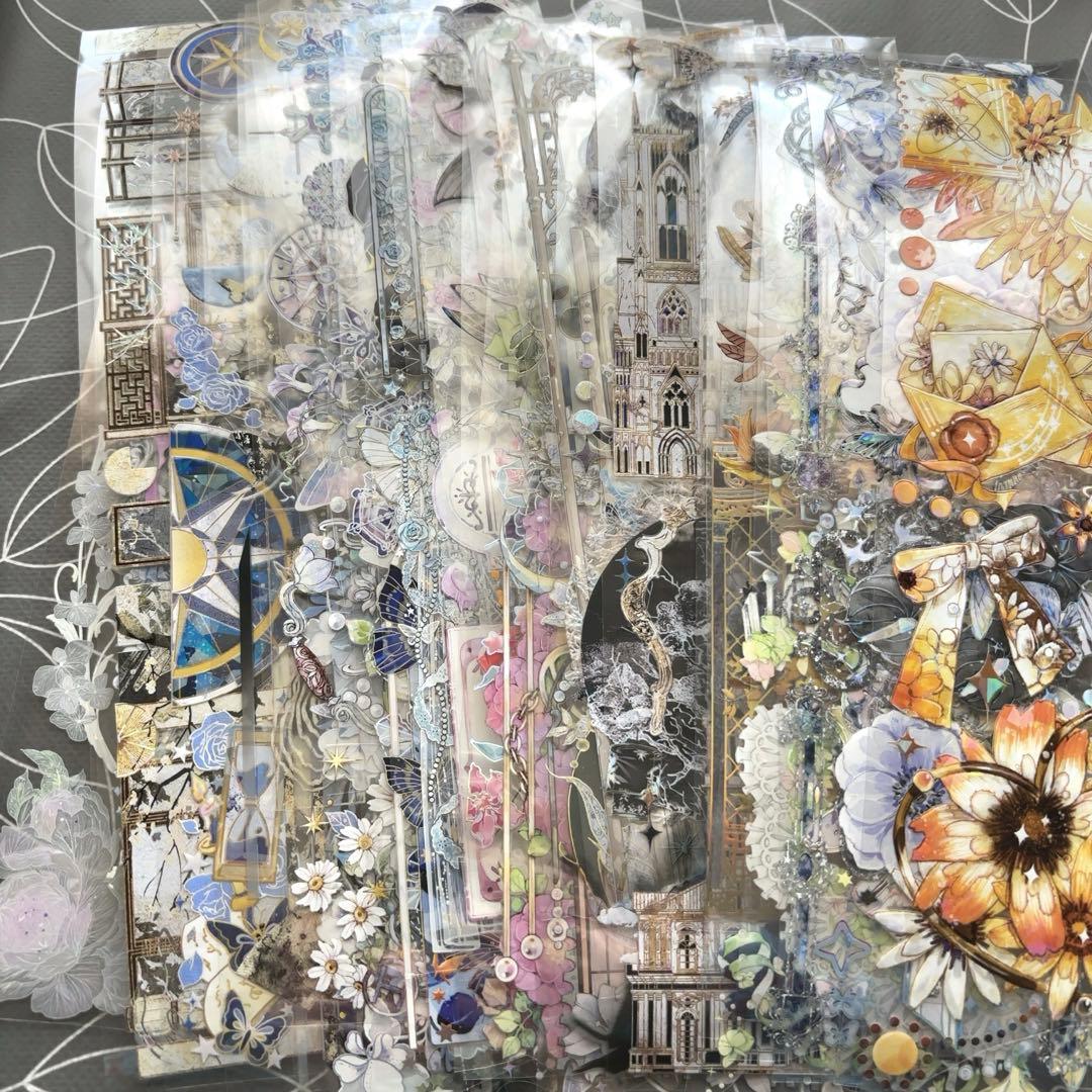 同梱価格1040円】 コラージュ素材 海外マステ 装飾テープ 50種 PET③