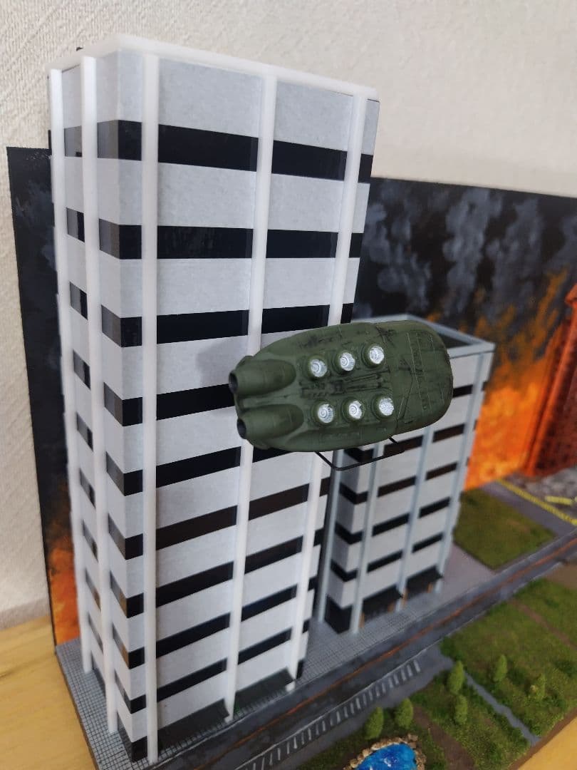 ジオラマ模型 ゴジラvsスーパーX2！