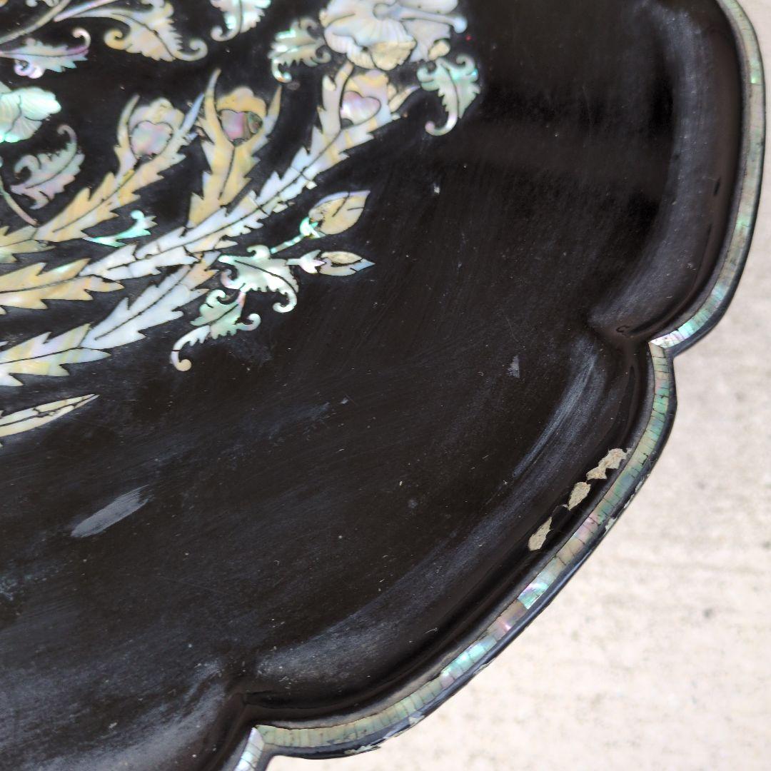 李朝家具 鳳凰螺鈿 李朝膳 ソバン 螺鈿 膳 骨董 朝鮮美術 アンティーク