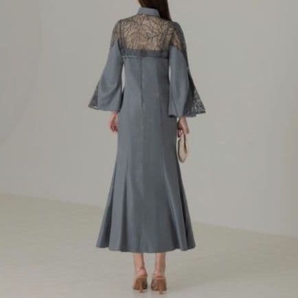 LEJA】リーフ刺繍 パールボレロ付 マーメイドドレス 2点セット 結婚式