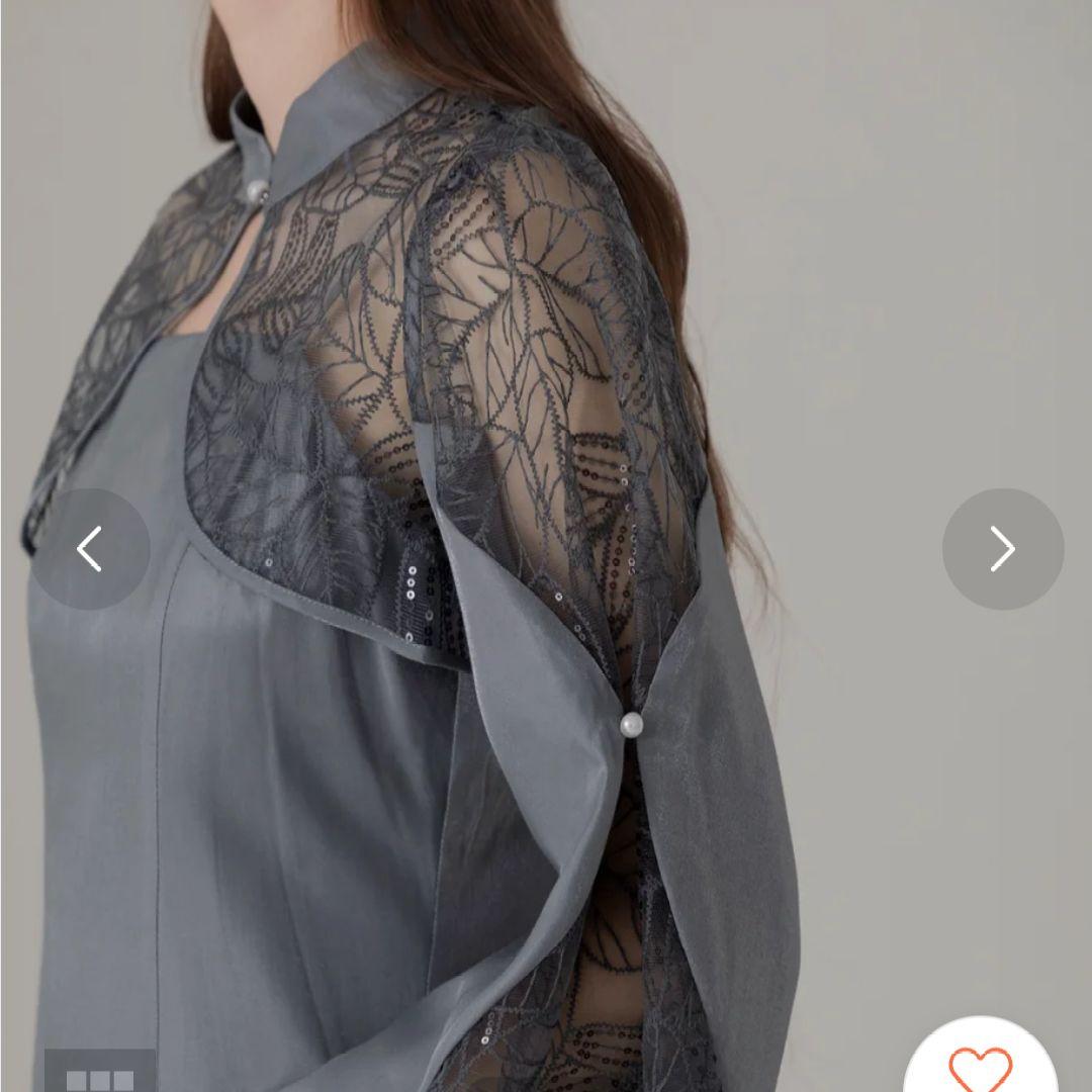 LEJA】リーフ刺繍 パールボレロ付 マーメイドドレス 2点セット 結婚式