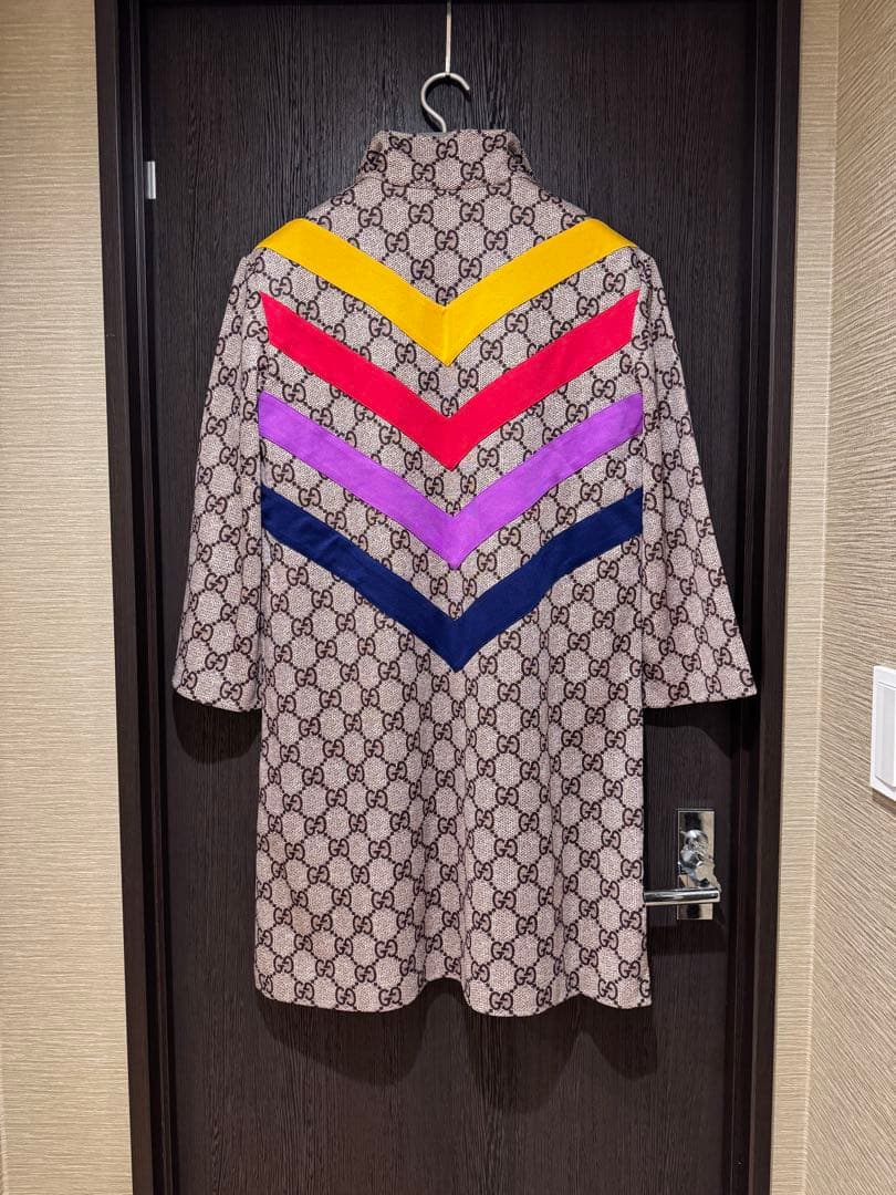 Gucci カラーブロック ジップアップポロシャツ