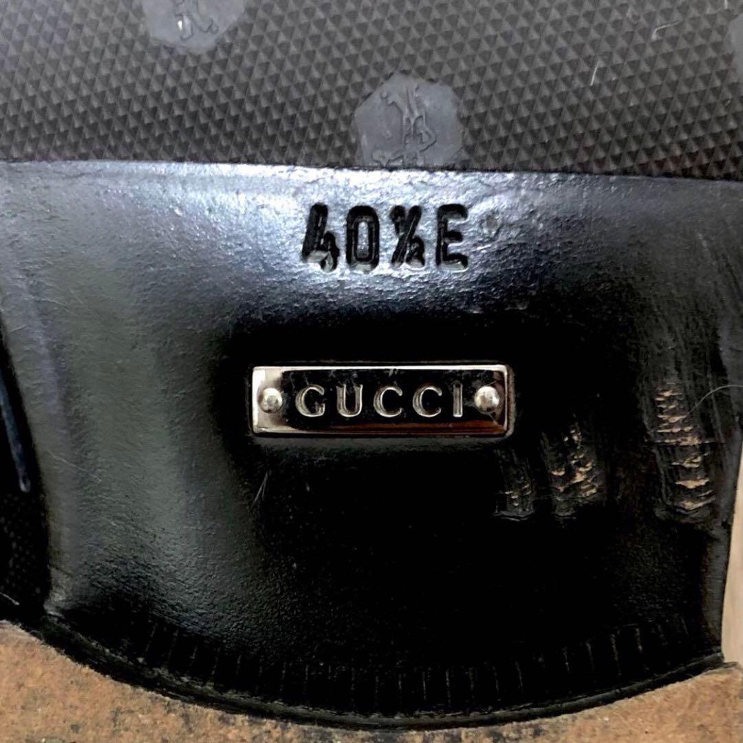 GUCCI ビットローファー プレートロゴ　革靴　レザー　ビジネスシューズ