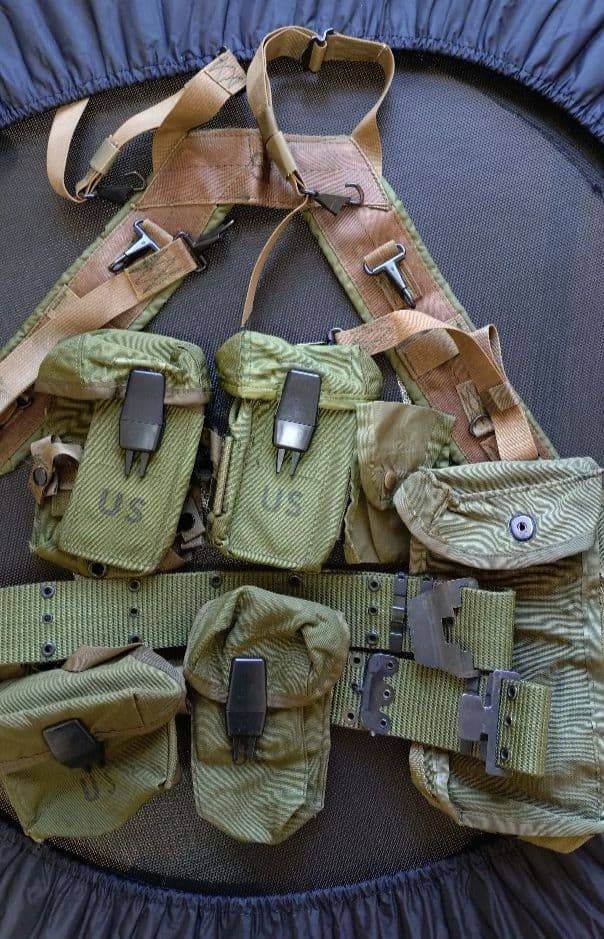 米軍 実物 M67装備品セット ナム戦 ナイロン装備 米軍 m67ナイロン装備一式 ベトナム戦装備等に ベトナム戦争 米軍 M67