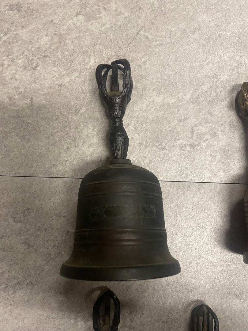 五鈷鈴 金剛鈴 持鈴 法器 5個 まとめて 骨董 古美術 アンティーク