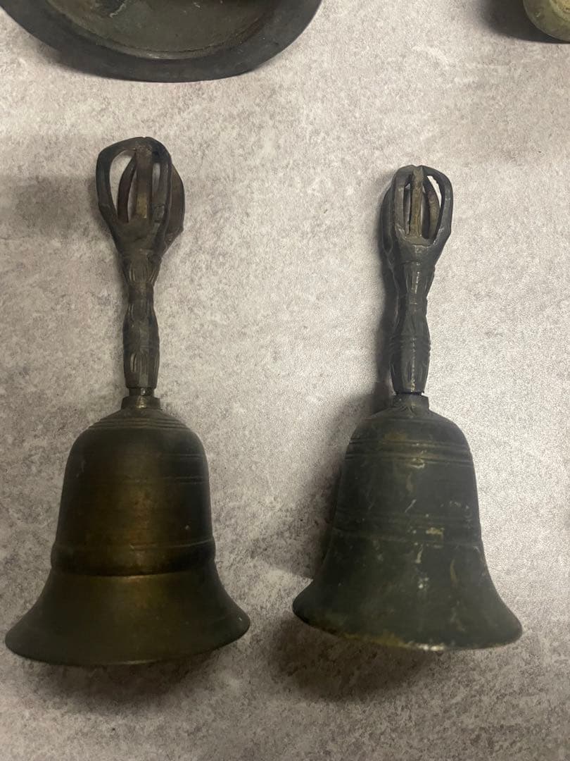 五鈷鈴　金剛鈴　持鈴　法器　5個　まとめて　骨董　古美術　アンティーク