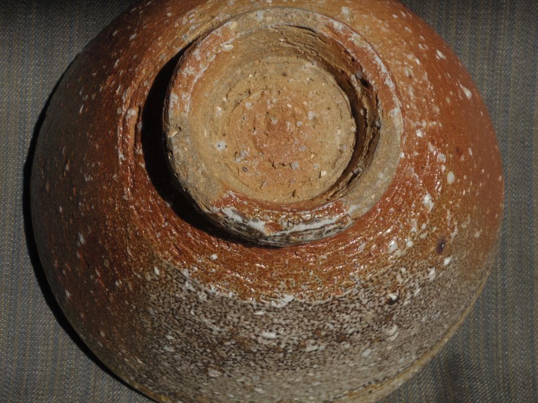 新品★稲葉米紀★焼き締め窯変茶碗《常滑》★穴窯