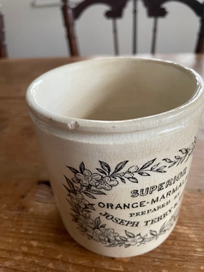 激レア 花柄 古いマーマレードジャー - コレクション快適