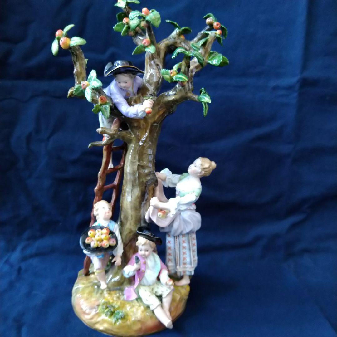 希少✤1924年以前マイセン(Meissen)『リンゴの収穫』