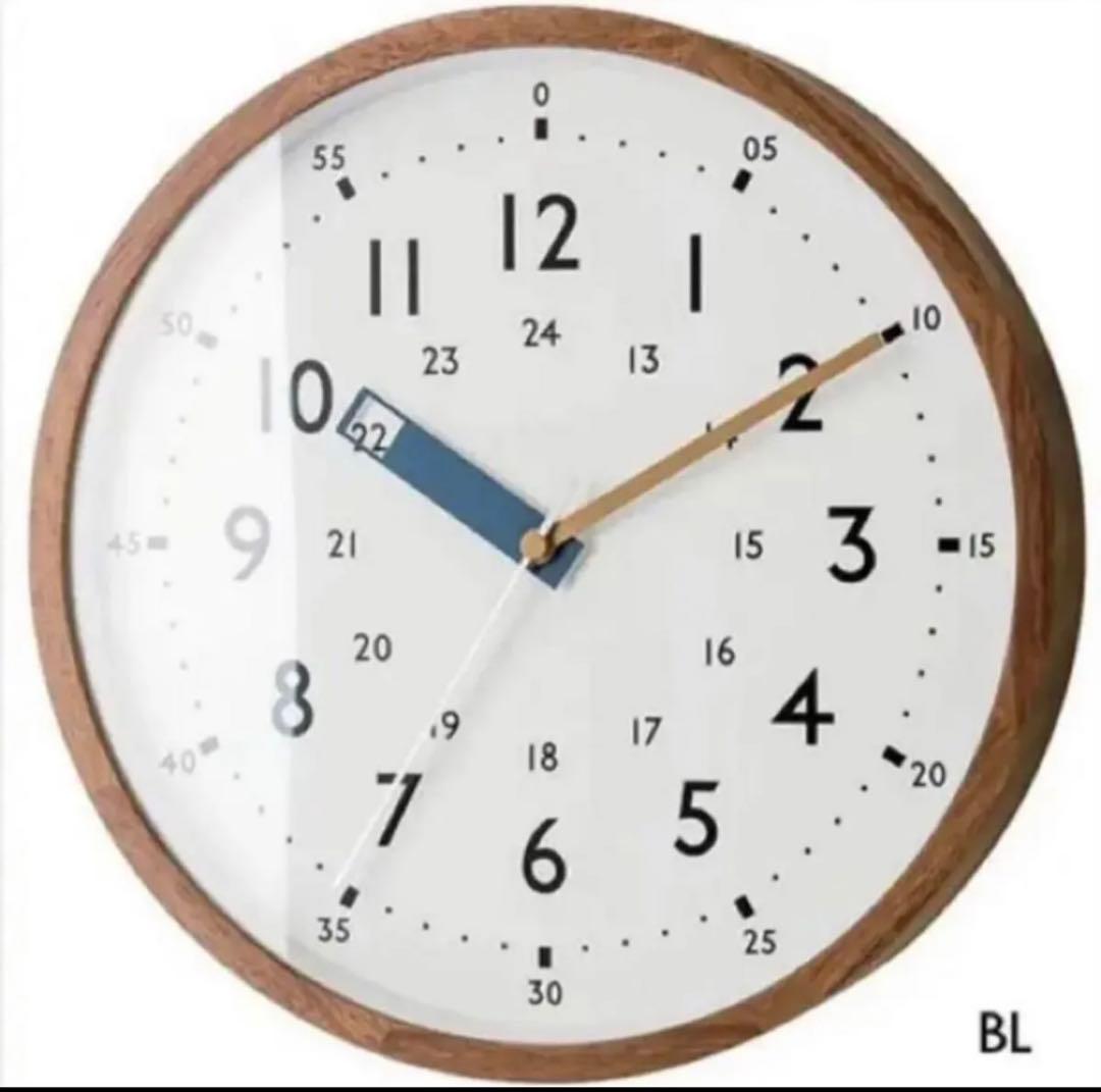 電波時計　壁掛け　ストゥールマン BL