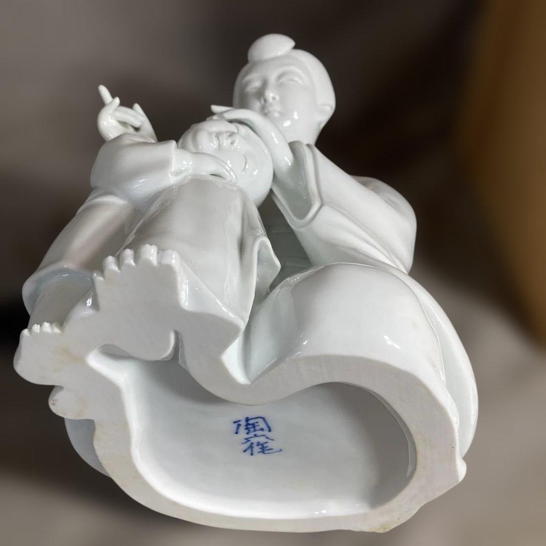 R叔父さん専用】白磁彫刻の伝統 重要無形文化財 樋渡陶六作 白磁