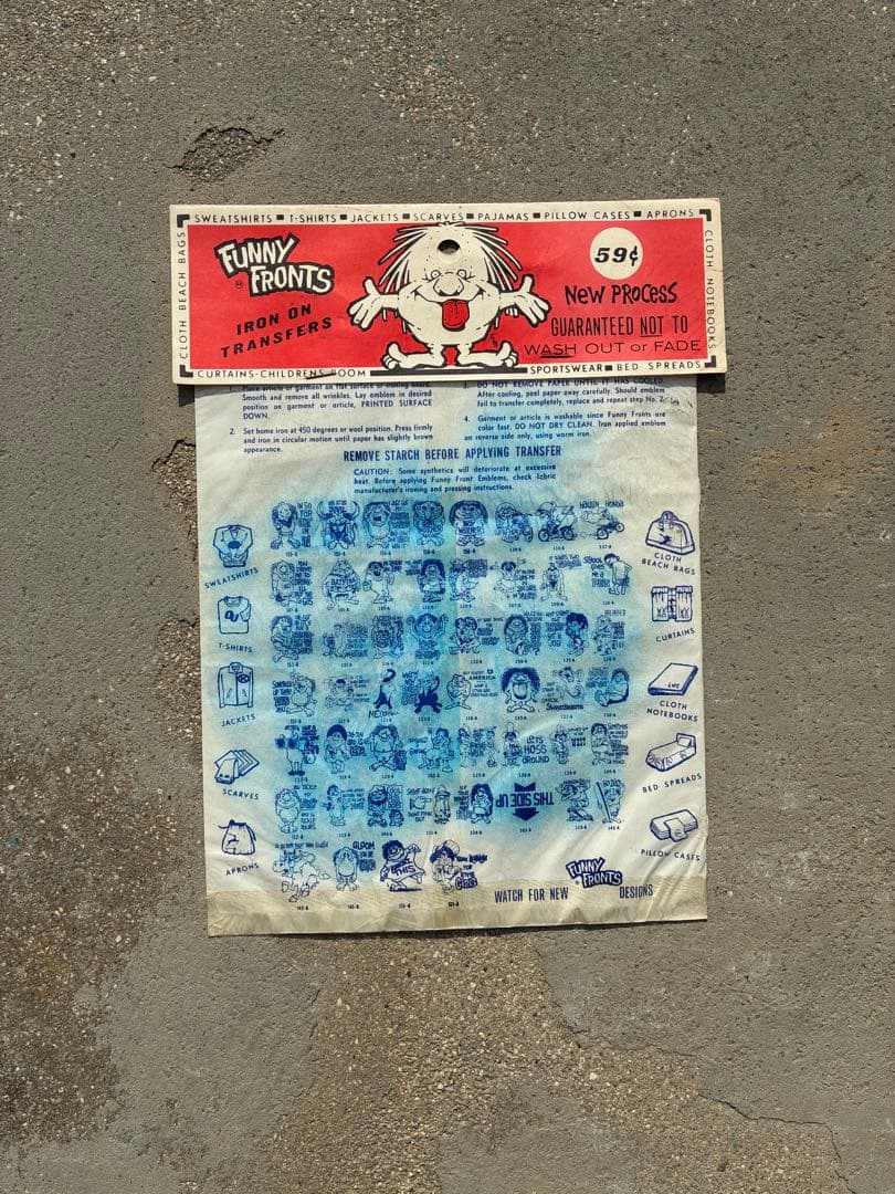 50s' ビンテージHOTRODラットフィンクアイロンプリント転写紙古着