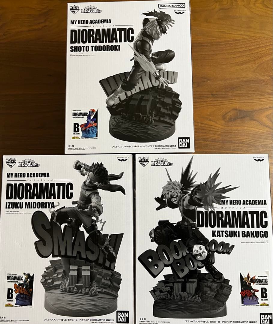 僕のヒーローアカデミア Dioramatic フィギュア B賞3体セット