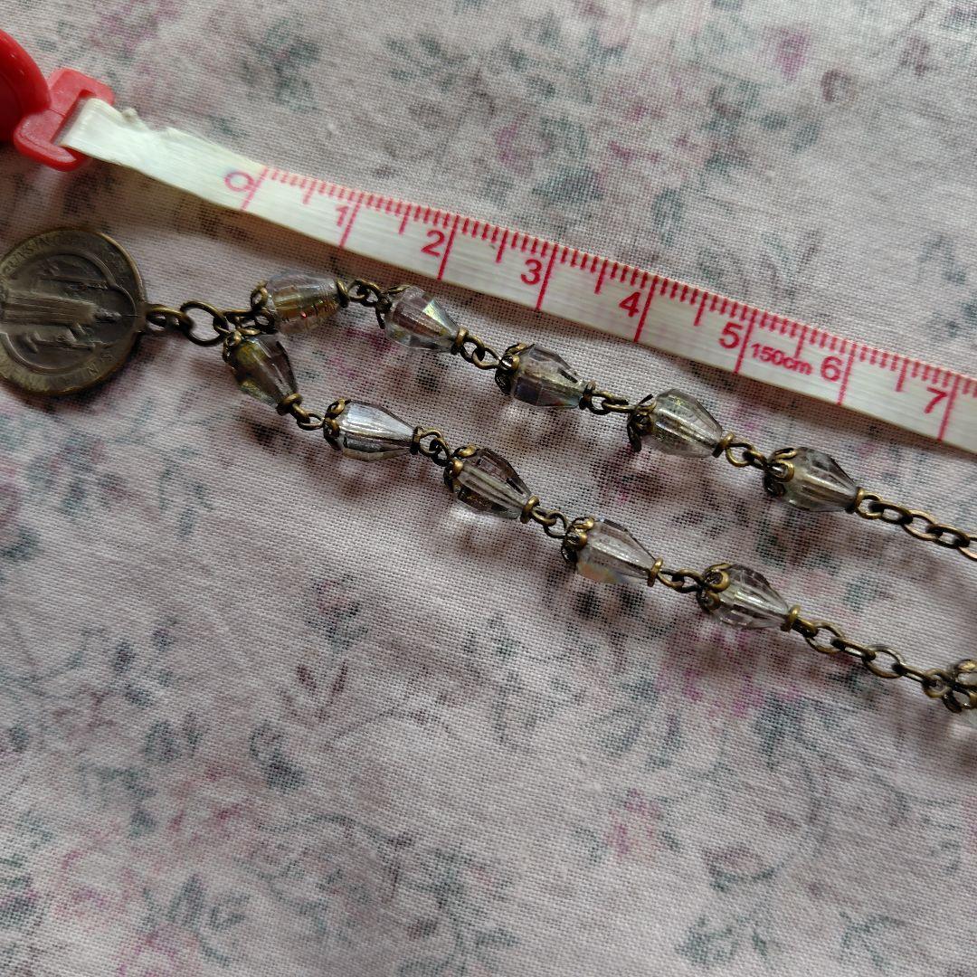 ルーペ付き アンティークロザリオネックレス 匿名配送 ルーペ付き