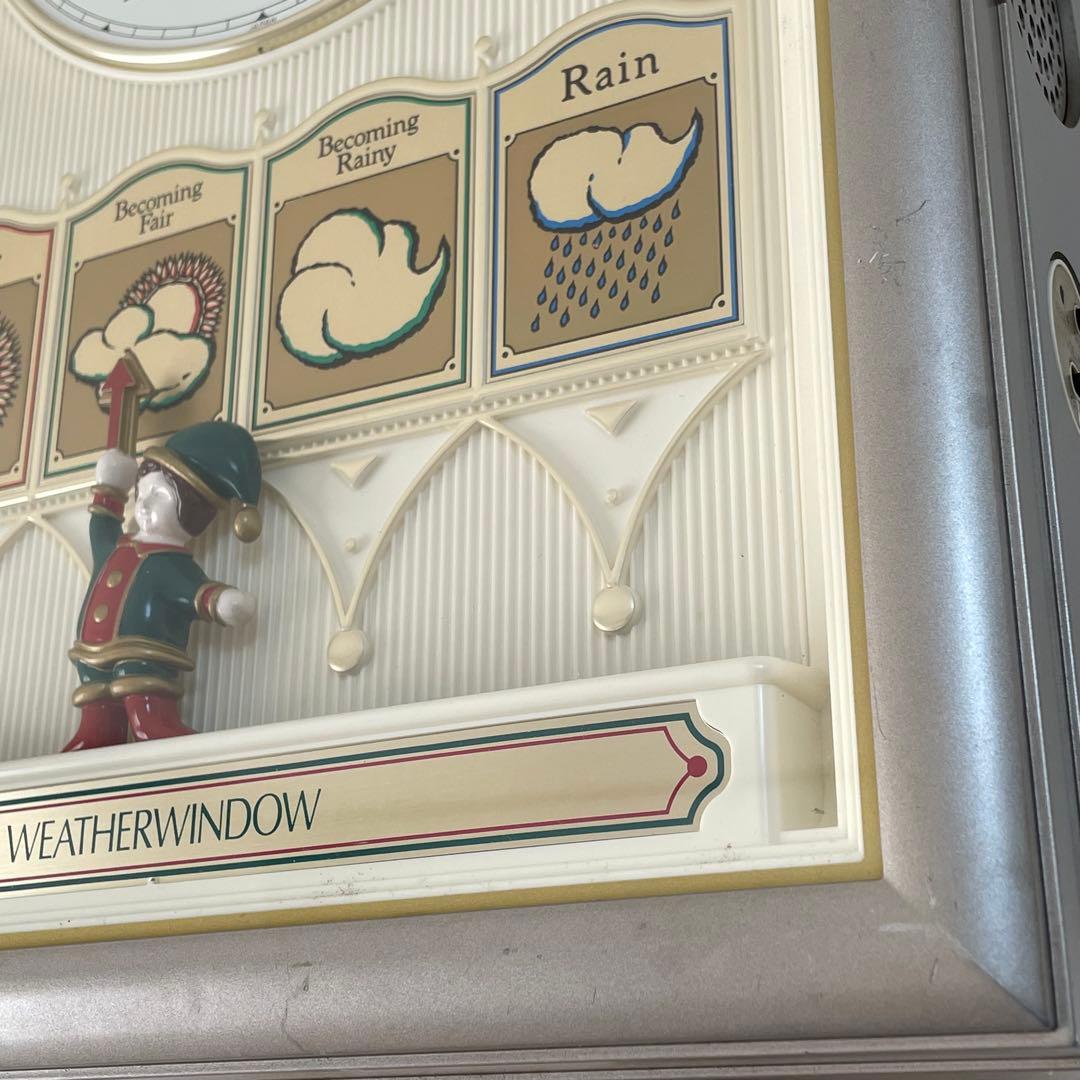 f*a様 完動品 天気予報からくり時計 セイコー ウェザーウインドウ 掛け時計