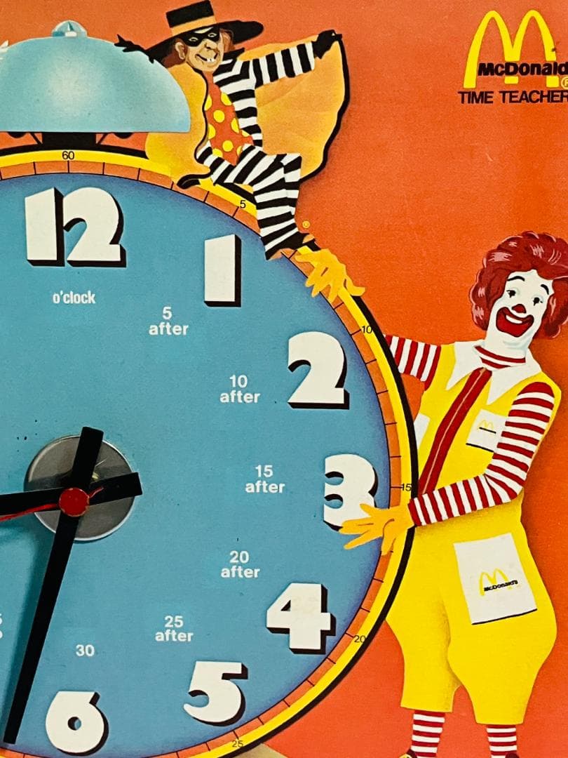 McDonald´s マクドナルド スチール時計 店頭用