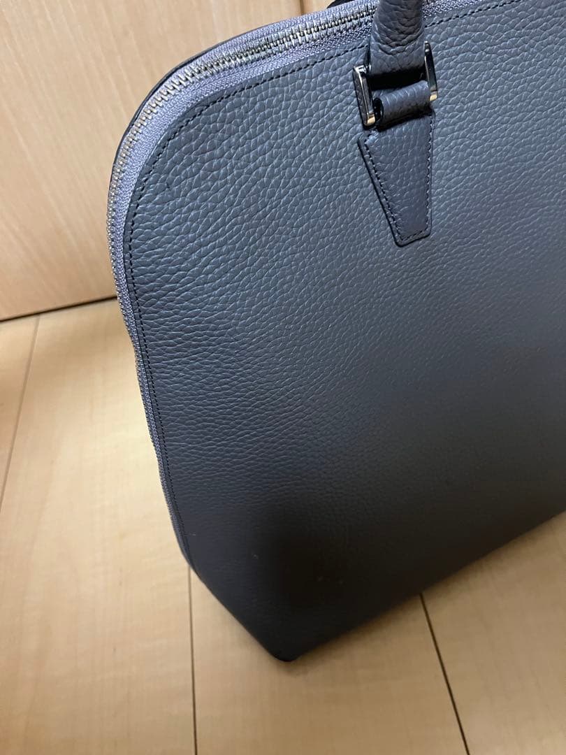 ユナイテッドアローズ ラウンドブリーフケース 牛革 グレー