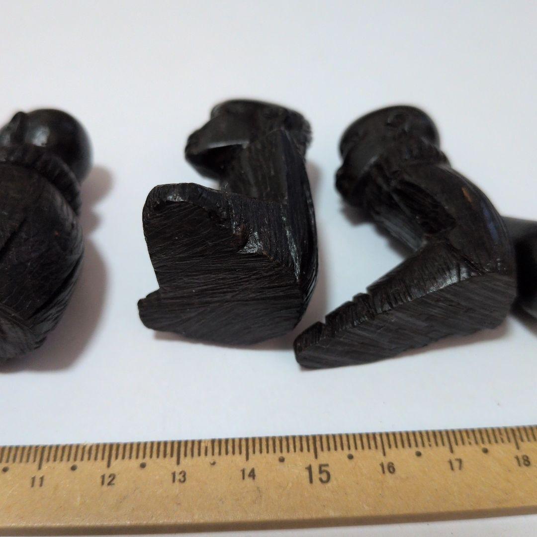 木製彫刻人形 6体セット 木製 置物 アンティーク