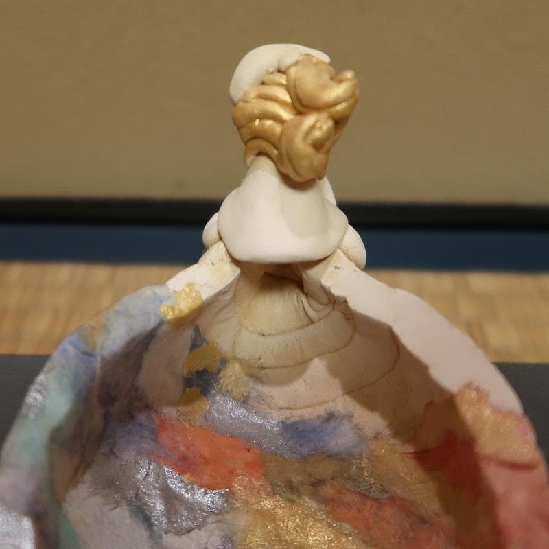 清水人形－16（舟遊び）髙橋千鶴子女史作