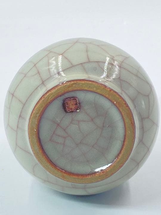 島田幸一 作】粉青磁 花生 桐共箱 高さ約25㎝ 花入