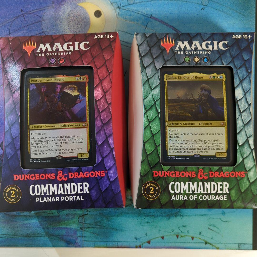 mtg フォーゴトン・レルム探訪 統率者デッキ 勇敢なるオーラ 次元の門 英語