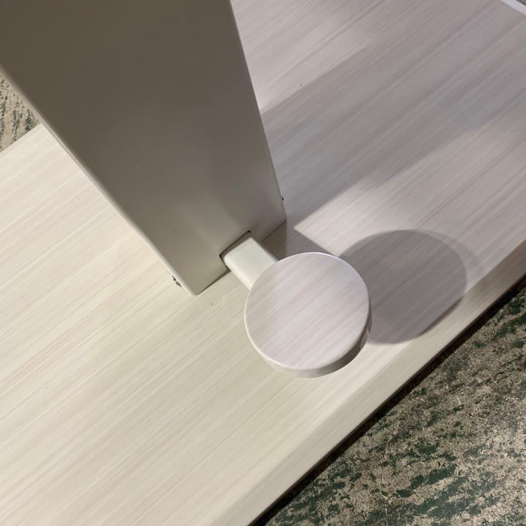 H910\" シギヤマ家具 NORDI 昇降式ダイニングテーブル ホワイト