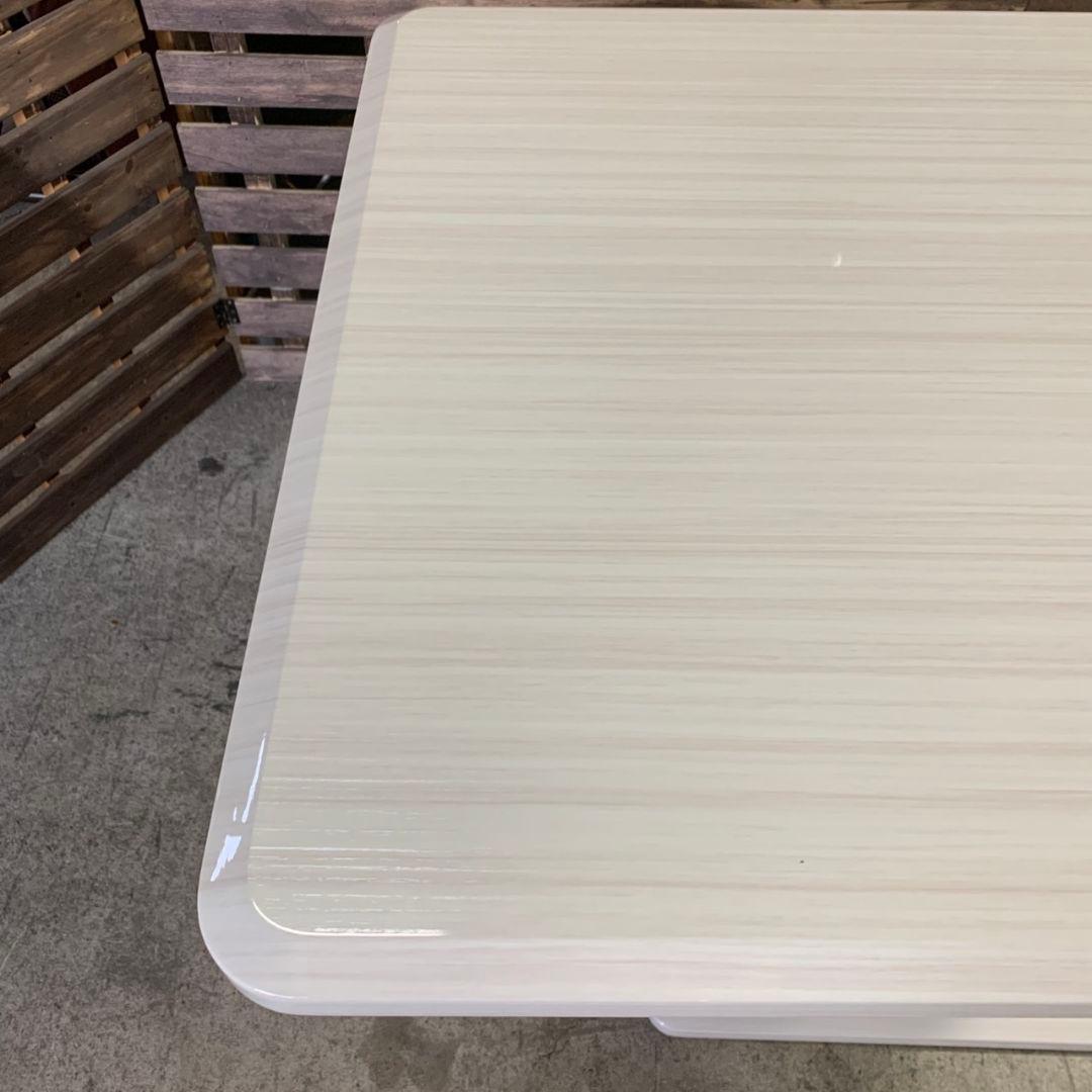 H910\" シギヤマ家具 NORDI 昇降式ダイニングテーブル ホワイト