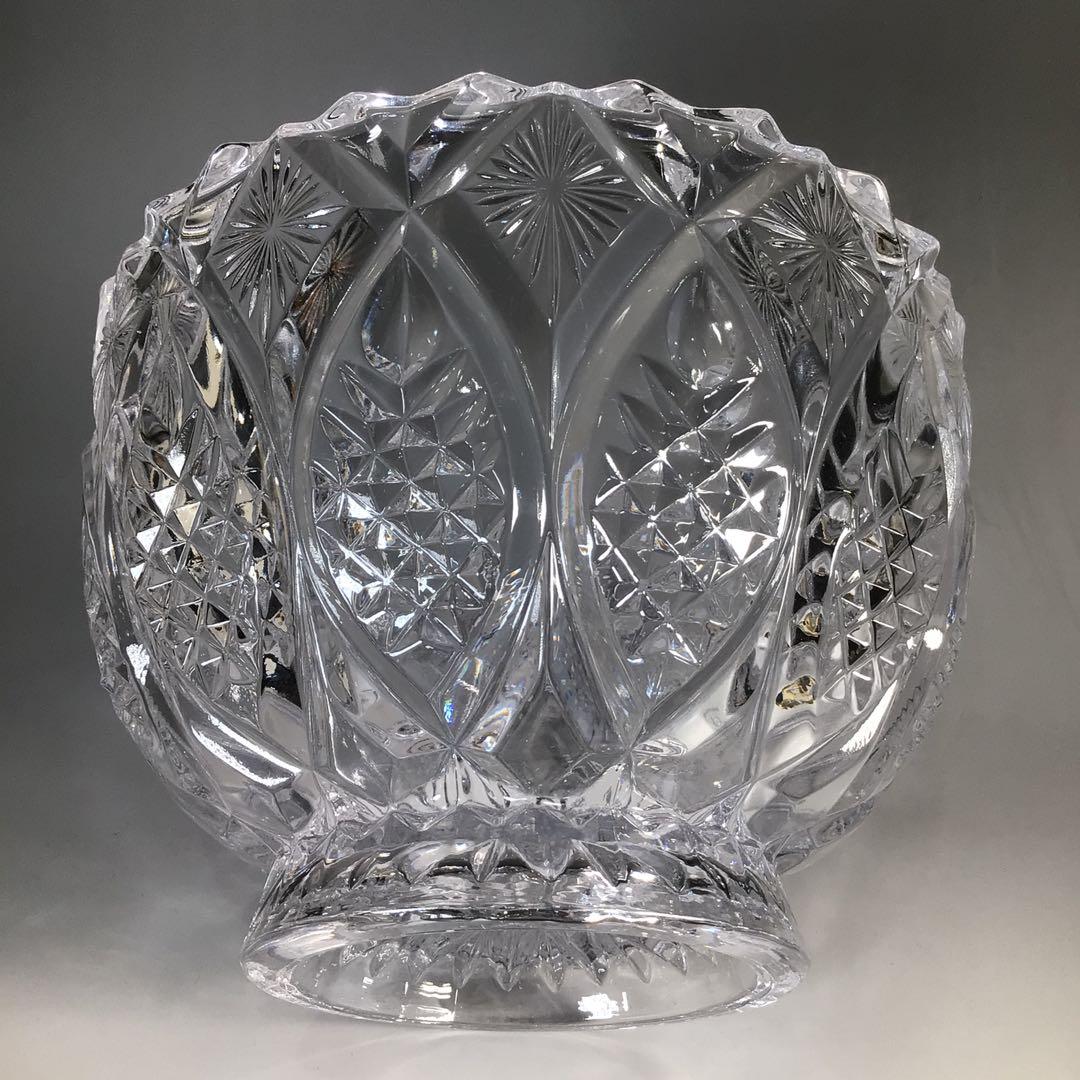 M927 水指 『水崎長寿造』『義山水指』 共箱 茶道具 ガラス工芸