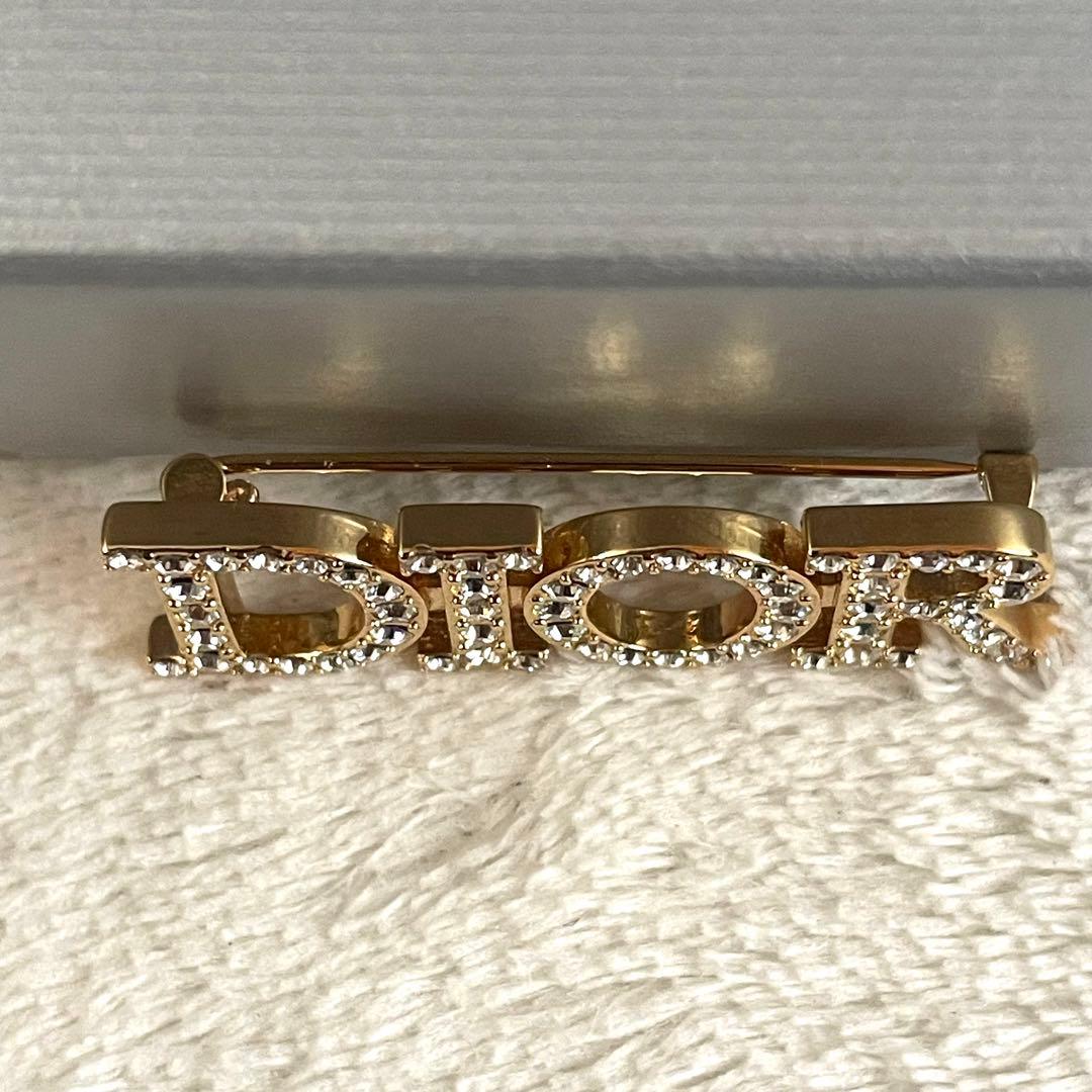 TeTu 様】Dior ブローチ ラインストーン ゴールド金具