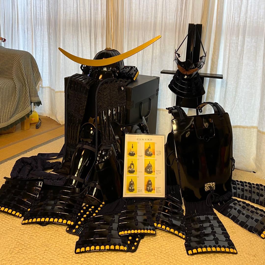 新品同様美品！『薩摩国住光忍十一代作』日本 甲冑 当世具足『 鎧 一式』 等身大