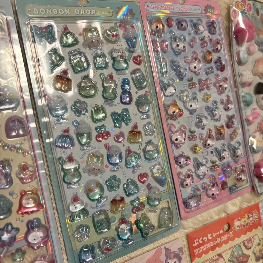 シール　まとめ売り　シール帳　ボンボンドロップシール　キティ　マイメロ　シナモン