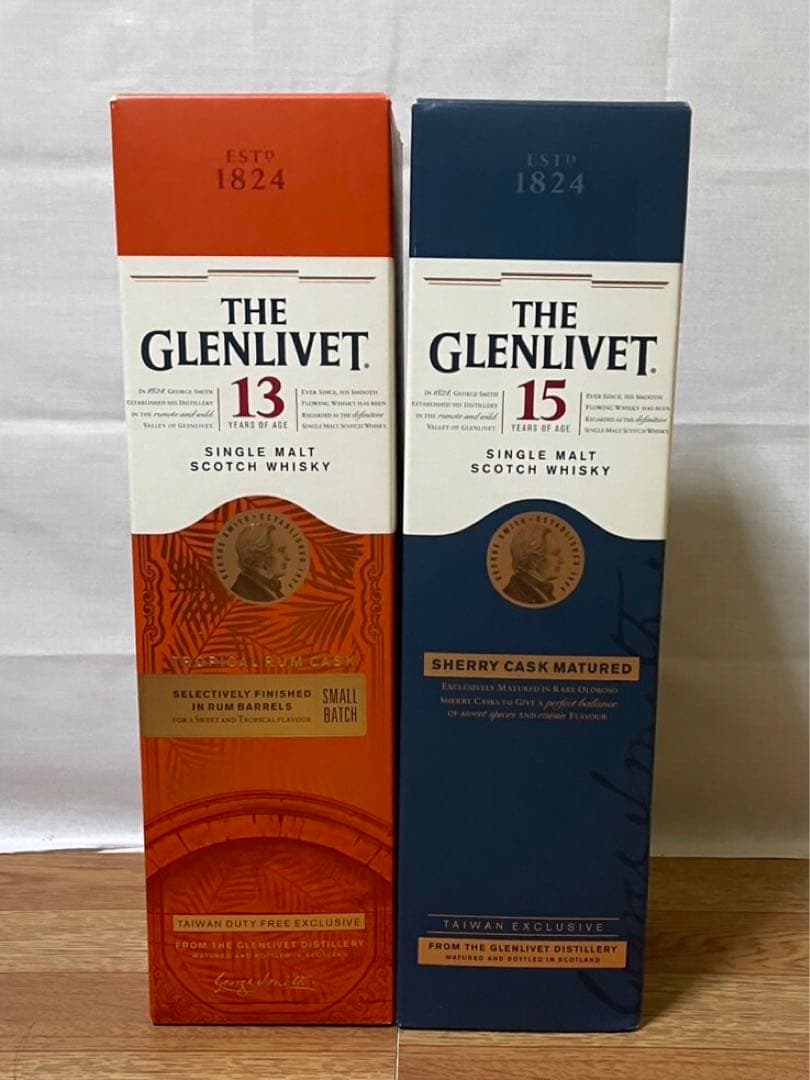 台湾限定 グレンリベット13年 ラムカスク&15年 シェリーカスク 2本