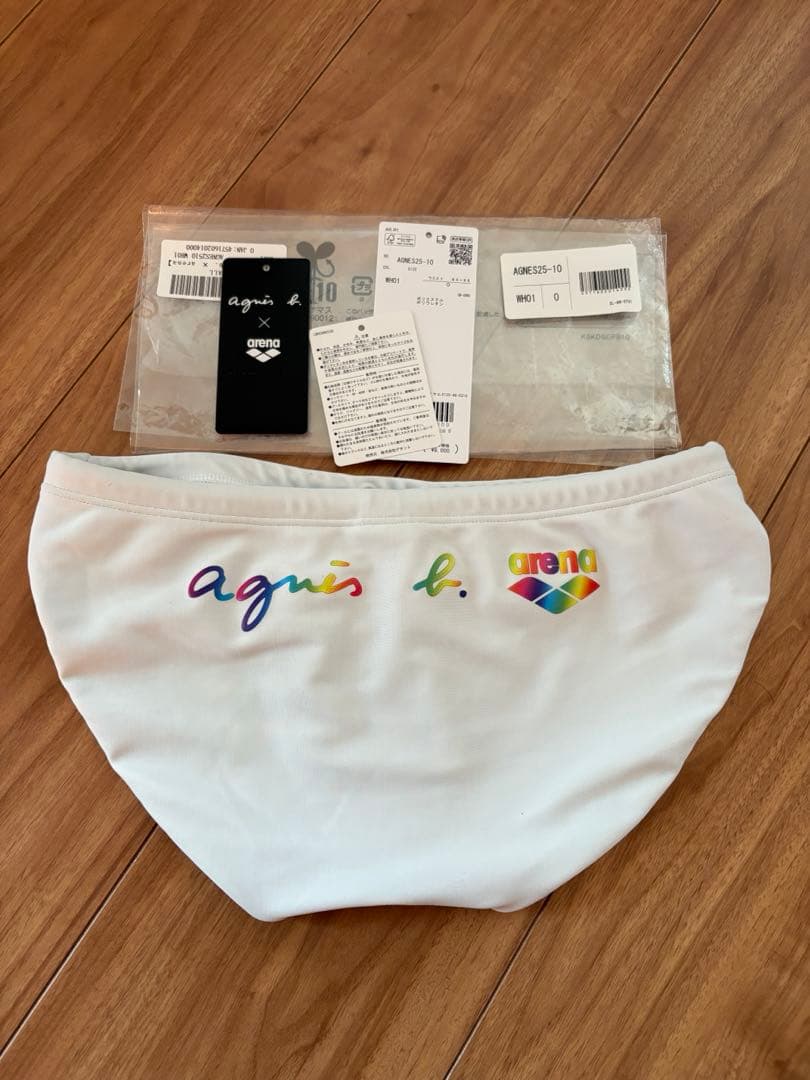 アリーナ アニエスベー 競泳水着 AGNES25-10 ホワイト Oサイズ