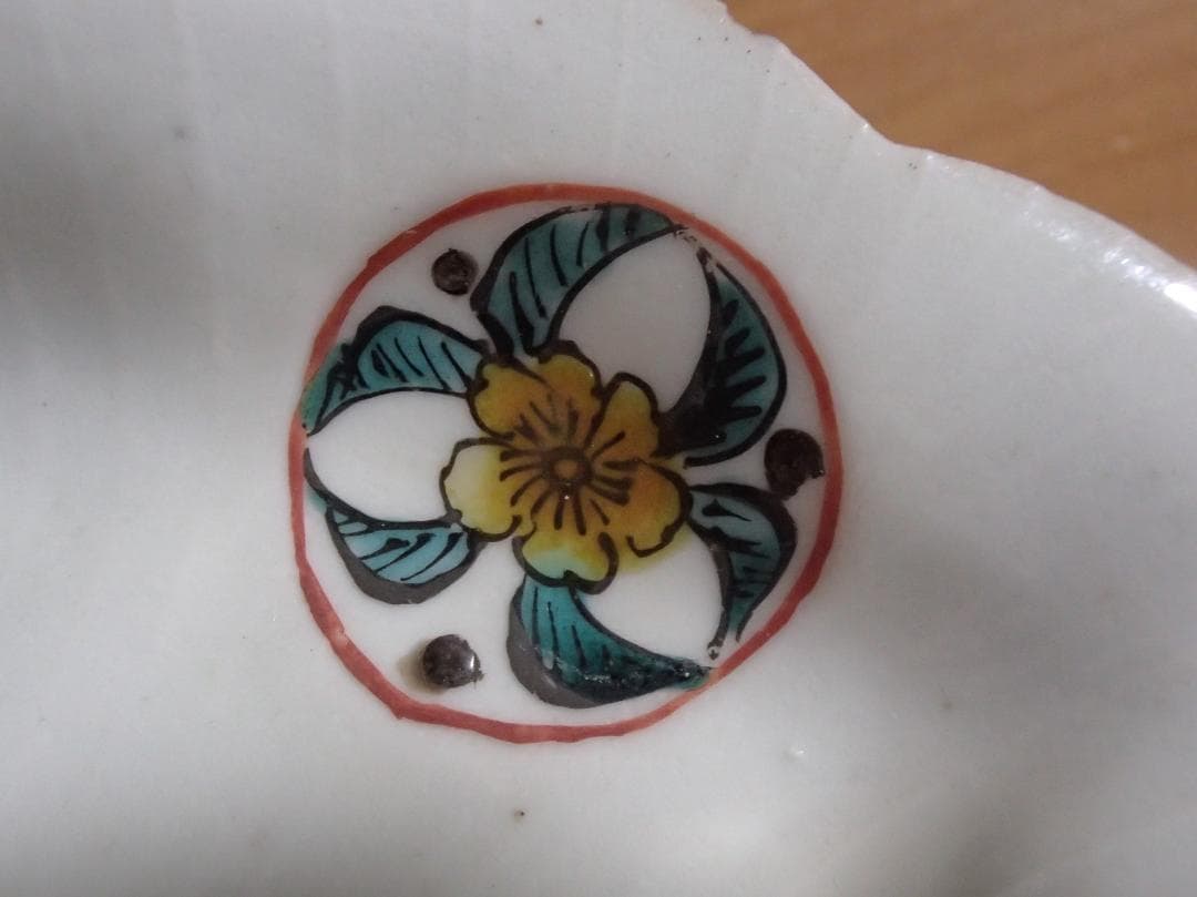 色絵 平貝形 小皿 古九谷 骨董