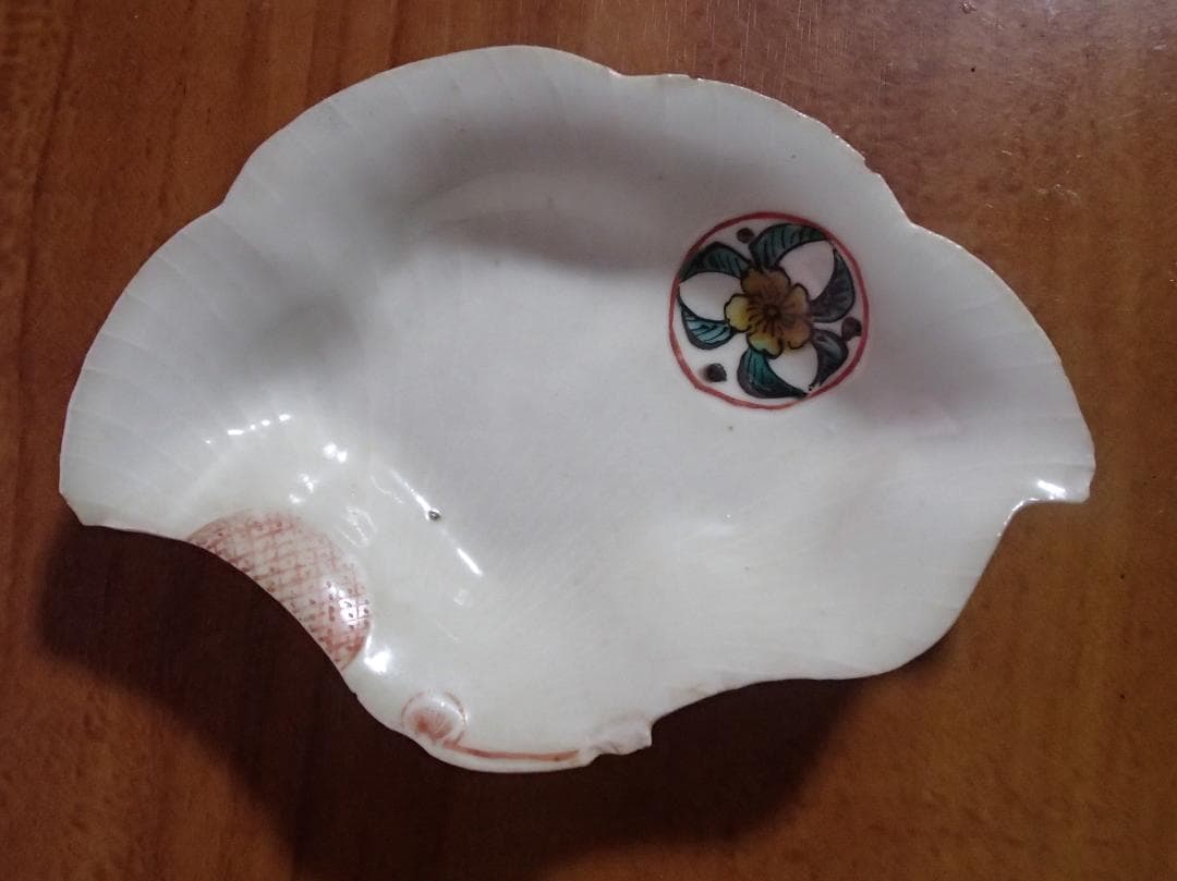 色絵 平貝形 小皿 古九谷 骨董