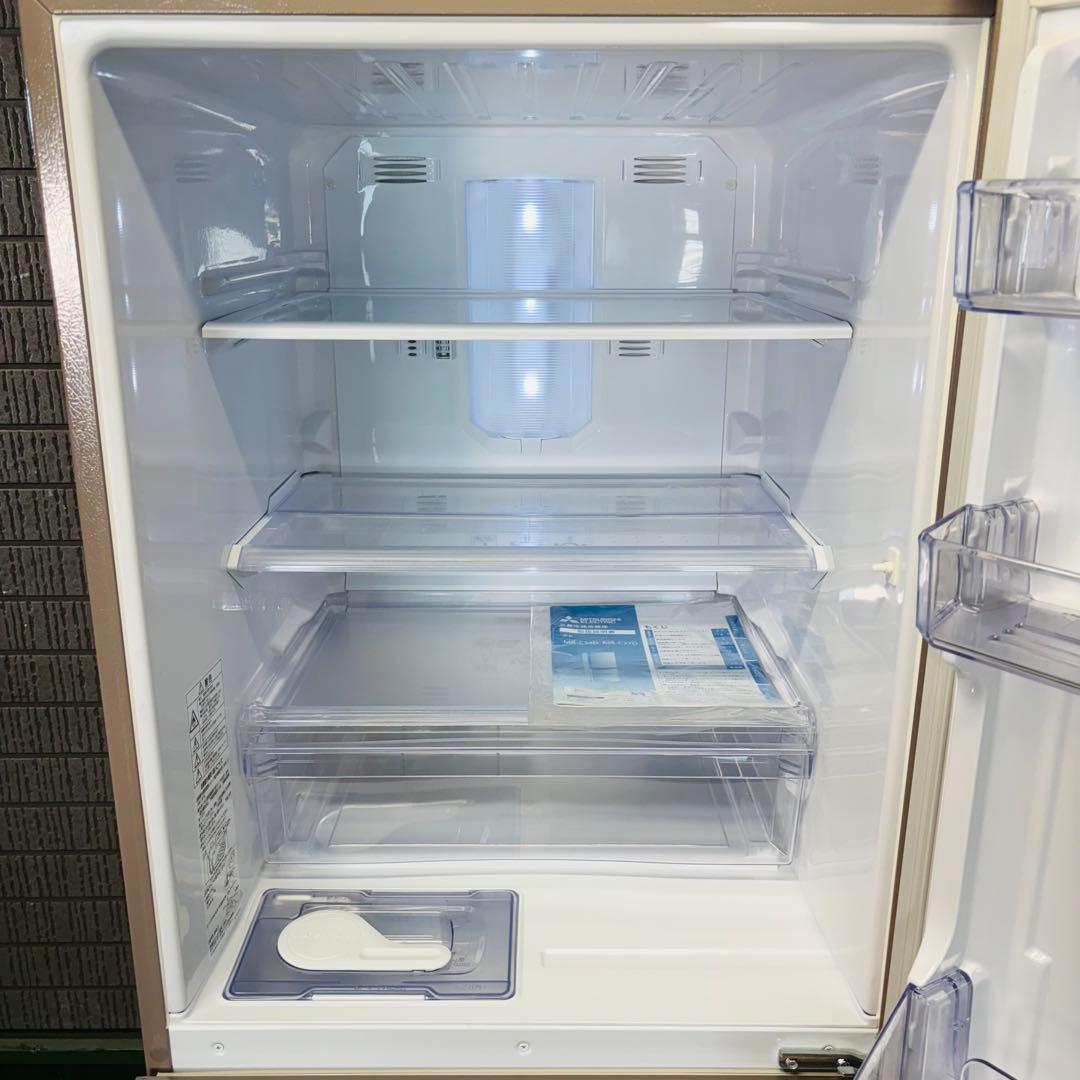 美品 335L 冷蔵庫 大容量 おしゃれ シャンパン 三菱【地域限定配送無料】