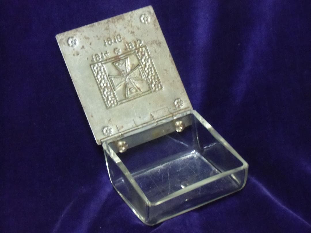 Ｗ帝政ドイツ軍/プロイセン王国＊１９１６鉄十字デザインシガレットＢＯＸ（実物）