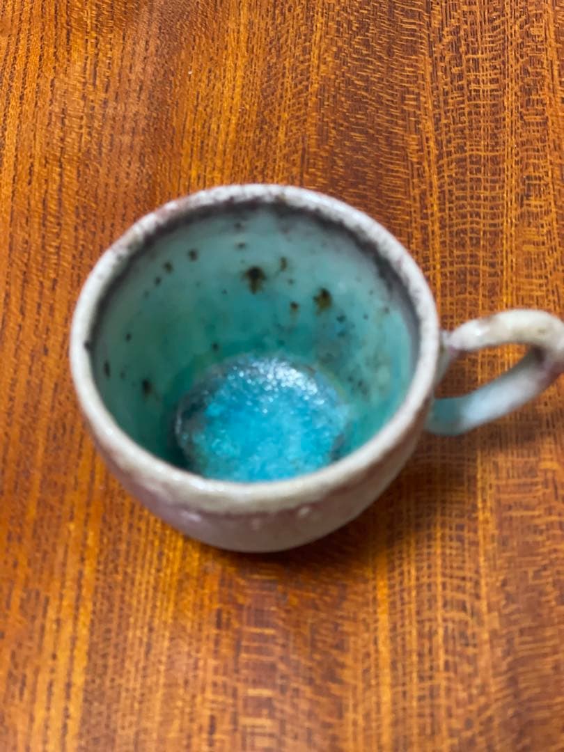 山田想 青窯変ぐいのみ 作家もの 酒器 常滑焼 ぐい吞み 桐