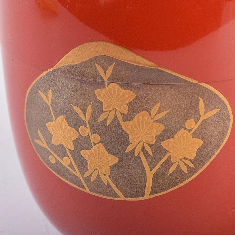 茶道具 竹内幸斎作 朱塗 貝雛蒔絵 中棗 共箱 V 8384 - メルカリ