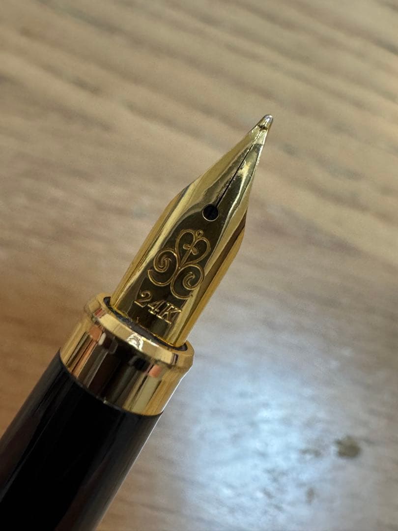 未使用 希少 SAILOR セーラー 万年筆 24K 24金 純金 文房具 箱付