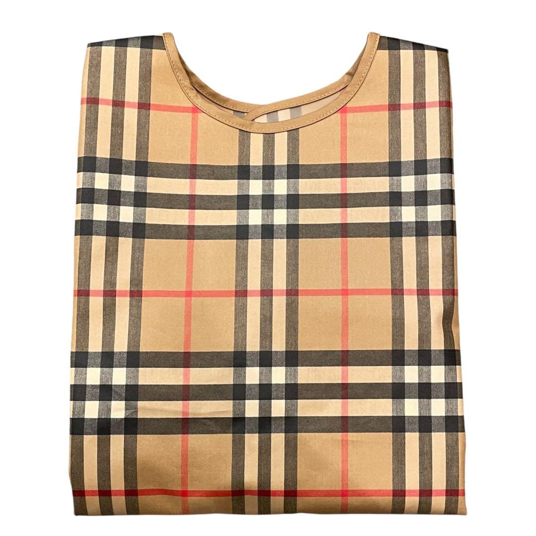 バーバリー キッズエプロン ノバチェック ベージュ 新品〉BURBERRY